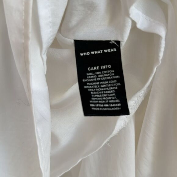 NEW With Tag Pretty Tiered Cotton Dress With Puff Sleeve By Who What Wear - Picture 5 of 9